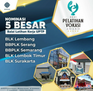 Selamat, BBPLK SERANG Di TOP 5 Pada VOKASI AWARD 2021 Kemnaker - Balai ...