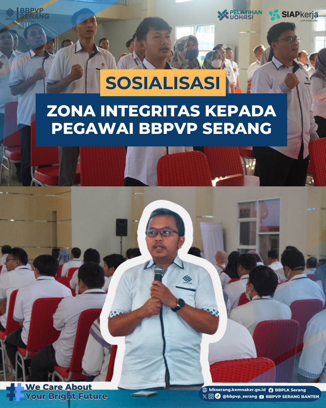 SOSIALISASI ZONA INTEGRITAS KEPADA PEGAWAI BBPVP SERANG - Balai Besar ...